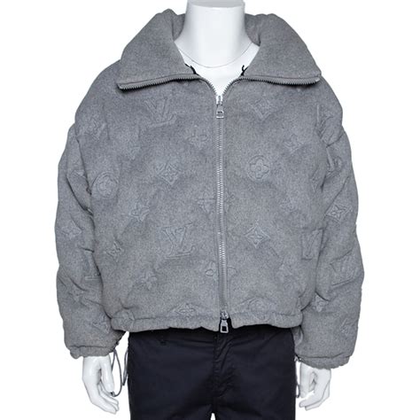 furry grey lv jacket